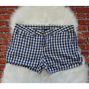 Lucky Brand Women's Gingham Shorts Cotton Linen Casual Boyfriend Lightweight 32